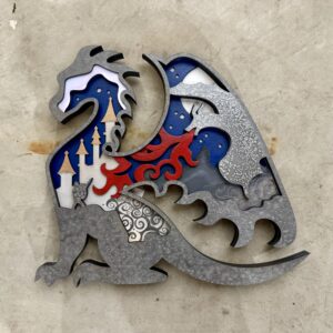 FIRE BREATHING DRAGON 10.5 X 11.5