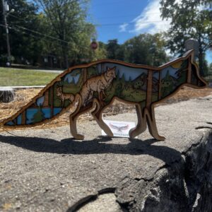 WOLF IN TREE LINE 8.5X19.5